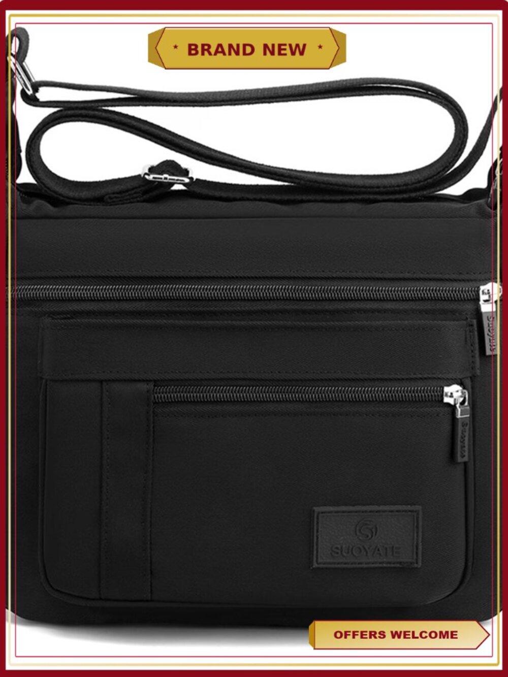Large-Capacity Waterproof Crossbody Bag for Women Shoulder Handbag w/ Multiple